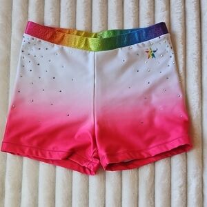 Rebel Rainbow Star Women's Pink Shorts